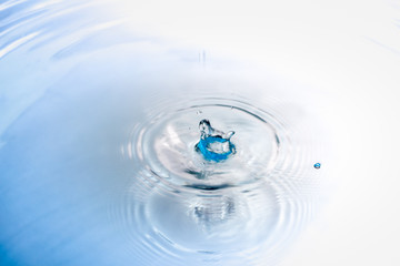 Water drop or water ripples. Waves of rippling water.