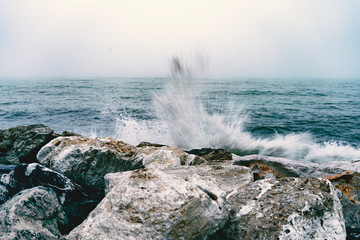 Onde Mare Oceano Tempesta Scogli