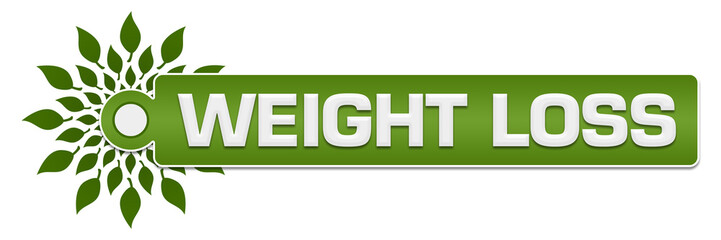 Weight Loss Green Leaves Circular Label 