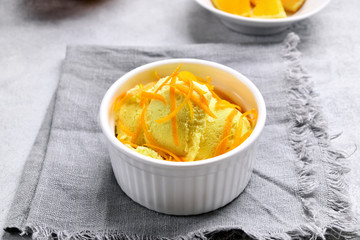 Tasty orange ice cream