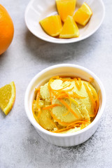 Tasty orange ice cream