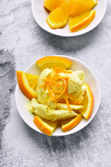 Orange ice cream