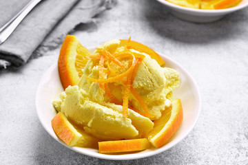 Orange ice cream