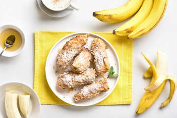 Deep fried bananas