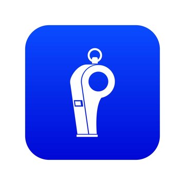 Whistle of refere icon digital blue for any design isolated on white vector illustration