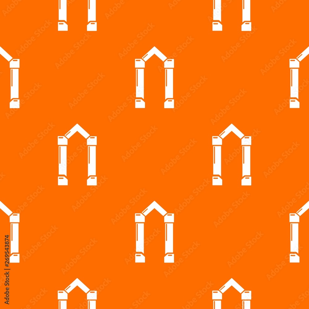 Poster archway element pattern vector orange for any web design best
