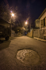 frog perspective in mesti street at night