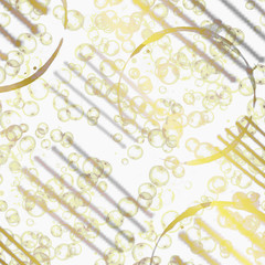 Beautiful wrapping paper for gifts. Elegant white background with stains ans stripes in same tone with bubbles.