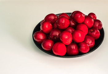 sweet cherry is lying on the table