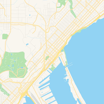 Empty vector map of Duluth, Minnesota, USA