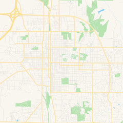 Empty vector map of Bloomington, Indiana, USA