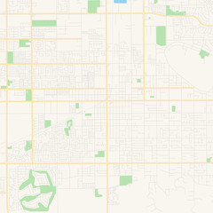 Fototapeta premium Empty vector map of Hemet, California, USA
