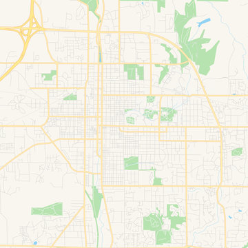 Empty Vector Map Of Bloomington, Indiana, USA