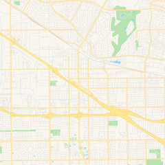 Empty vector map of Buena Park, California, USA