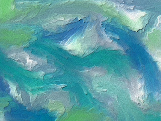 Fototapety  Streszczenie sztuka niebieski krajobraz. Teksturowy obraz chmur lub morza. Farby rysunkowe.