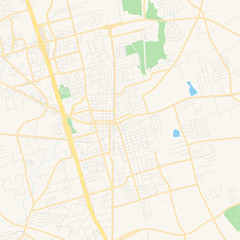 Empty vector map of Conroe, Texas, USA