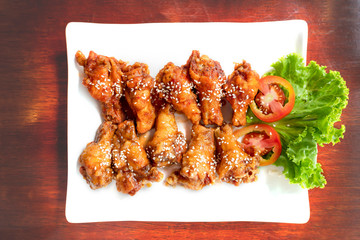 Korean fried chicken - Fried Chicken with Spicy Korean Sauce