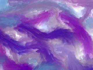 Thick watercolor stains. Multicolor purple textural artistic background. 