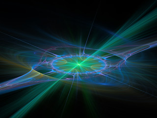 Biotechnology. Living cells under the microscope. Abstract scientific 3d illustration.