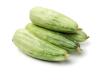 Muskmelon (yangjiaomitianguo) on white background