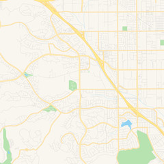 Fototapeta na wymiar Empty vector map of Auburn, Washington, USA