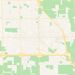 Empty vector map of Manteca, California, USA