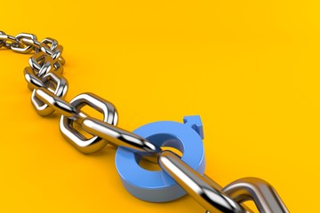 Fototapeta premium Chain with men symbol