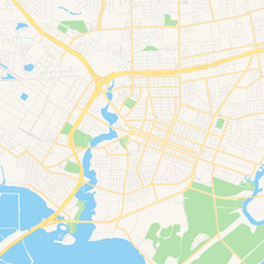 Fototapeta na wymiar Empty vector map of Baytown, Texas, USA