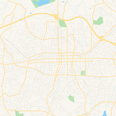 Empty vector map of Gastonia, North Carolina, USA