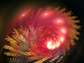 Energy in another dimension. Surreal scientific beautiful background.