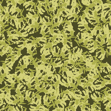 Jungle camouflage of various shades of green colors