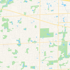 Fototapeta premium Empty vector map of Schaumburg, Illinois, USA