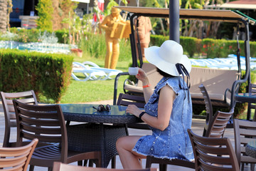 woman on the sea beach