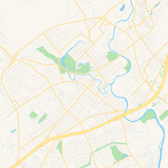 Empty vector map of New Braunfels, Texas, USA