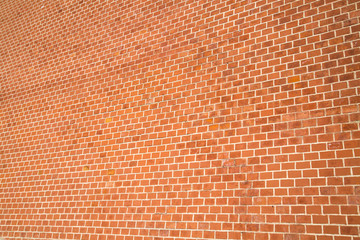 The background of the wall of red brick with perspective Backgrounds textures for graphic design Wallpapers
