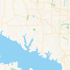 Fototapeta na wymiar Empty vector map of Flower Mound, Texas, USA