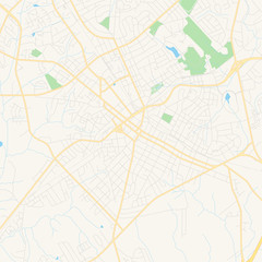 Fototapeta na wymiar Empty vector map of Rock Hill, South Carolina, USA