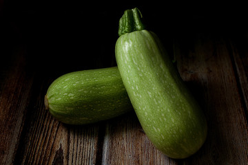 two fresh zucchini