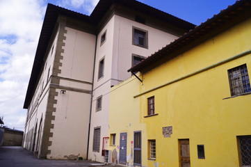 Fototapeta na wymiar Male section of the former judicial psychiatric hospital of Montelupo Fiorentino, Tuscany, Italy