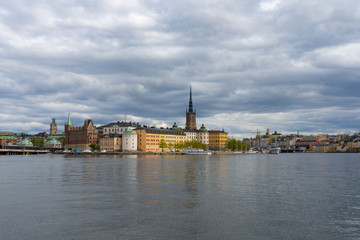 Fototapeta na wymiar spring stockholm city from town scqaere 