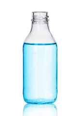 small glass bottle with liquid