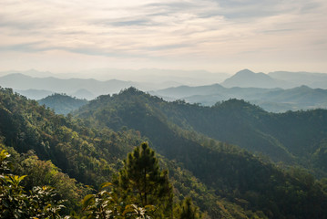 Fototapeta premium Hills scenery in northern Thailand