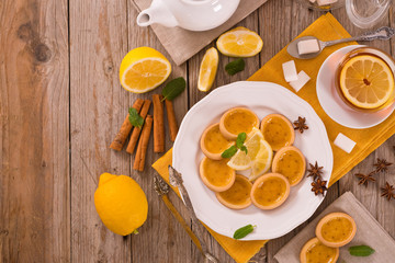 Lemon tartlets.