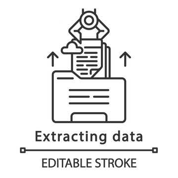 Extracting Data Linear Icon