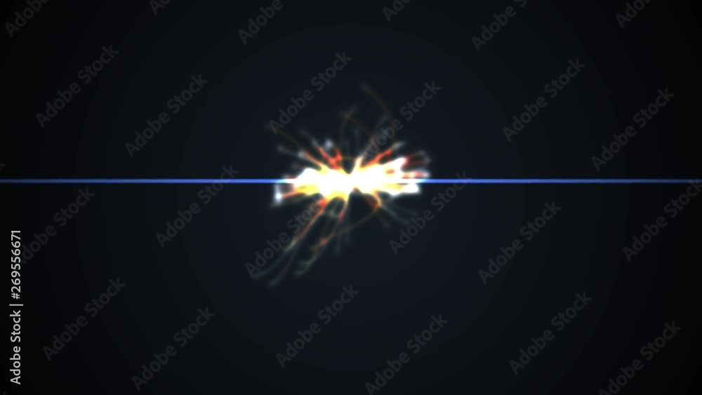 Wall mural animation of particles collision in hadron collider. astrophysics concept.