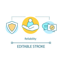 Reliability concept icon