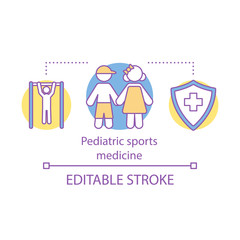 Pediatric sports medicine concept icon