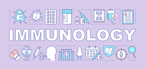 Immunology word concepts banner
