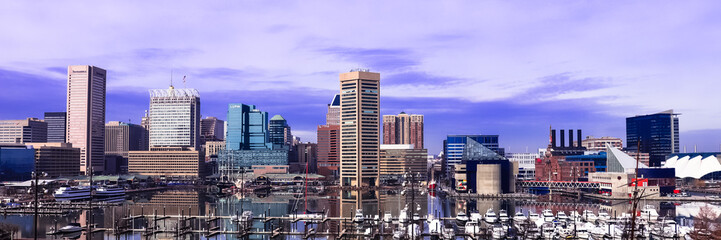 Fototapeta na wymiar Baltimore City Wide View
