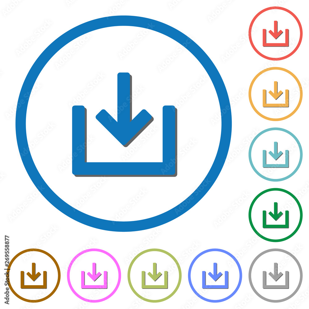 Poster import item icons with shadows and outlines